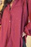 Suki Night Sky Peasant Blouse Burgundy